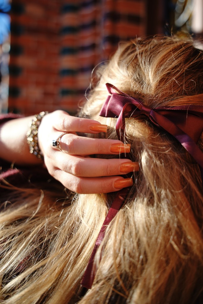 jesienne dodatki: kokardki we włosach